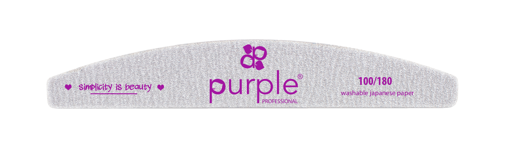 Purple Professional Nail File Moon 100/180 Japanese Paper (P3005) Purple Professional Nail File Moon 100/180 Japanese Paper (P3005)