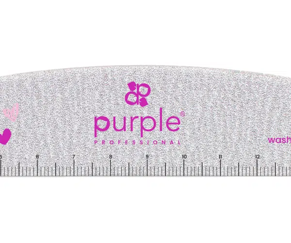 Purple Professional Nail File Moon with Ruler100/180 Japanese Paper (P3064)