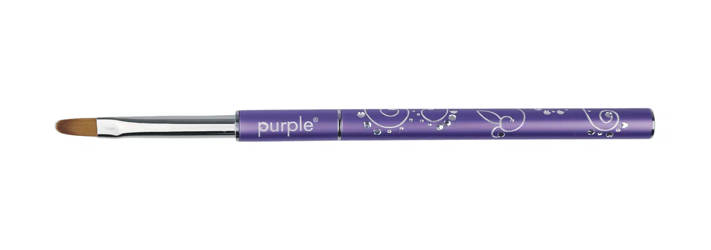 Purple Professional Nylon Gel Brush #6 Oval (metalen handle) (P569) Purple Professional Nylon Gel Brush #6 Oval (metalen handle) (P569)