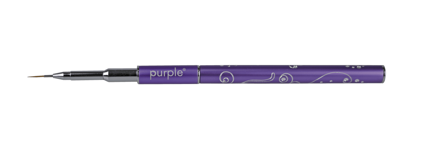 Purple Professional Nylon Nailart Penseel #00 (metalen handle)(P1543) Purple Professional Nylon Nailart Penseel #00 (metalen handle)(P1543)