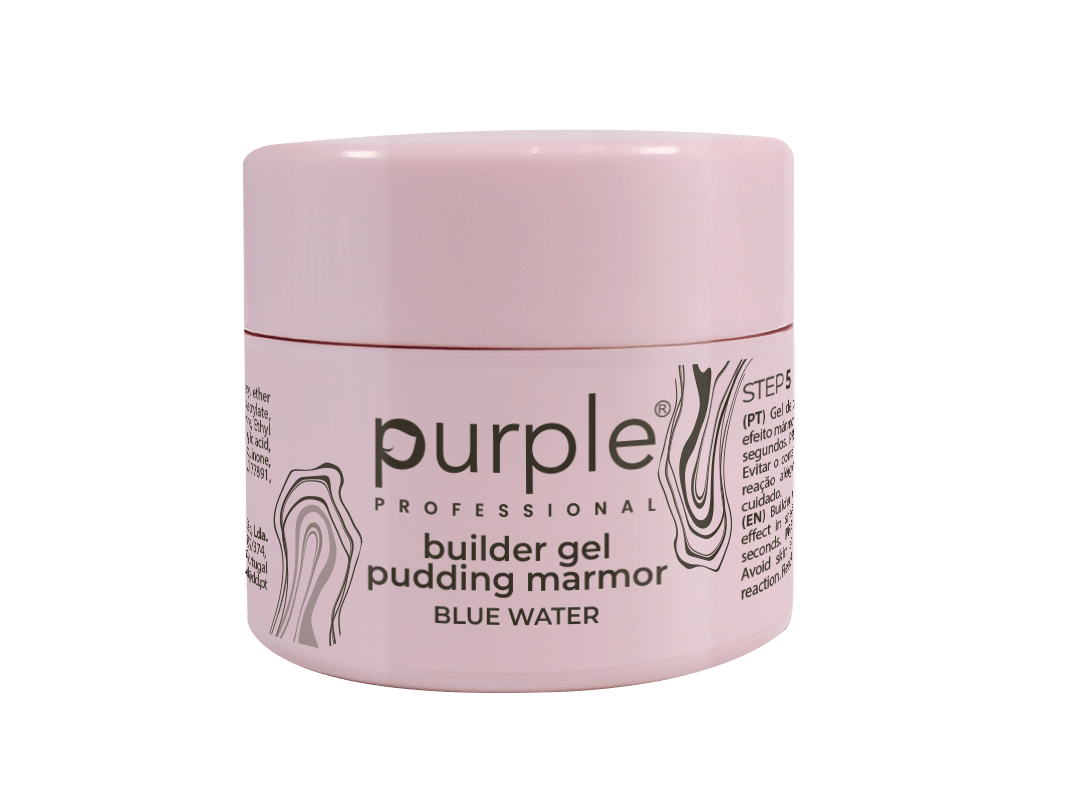 P2772-1-1 Purple Professional Builder Gel Pudding Marmor Blue Water 15gr (P2772) - Afbeelding 1