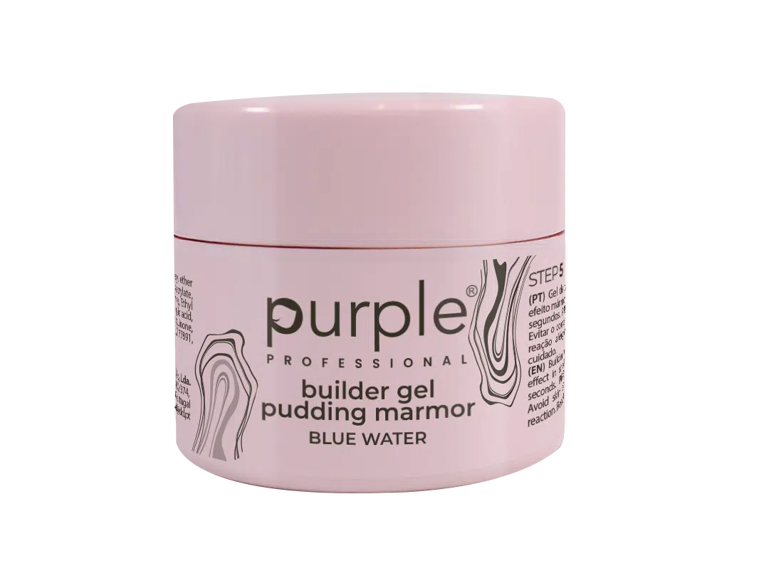 P2772-1-1 Purple Professional Builder Gel Pudding Marmor Blue Water 15gr (P2772) - Afbeelding 1