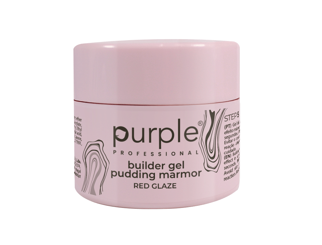 P2775-1-1 Purple Professional Builder Gel Pudding Marmor Red Glaze 15gr (P2775) - Afbeelding 1