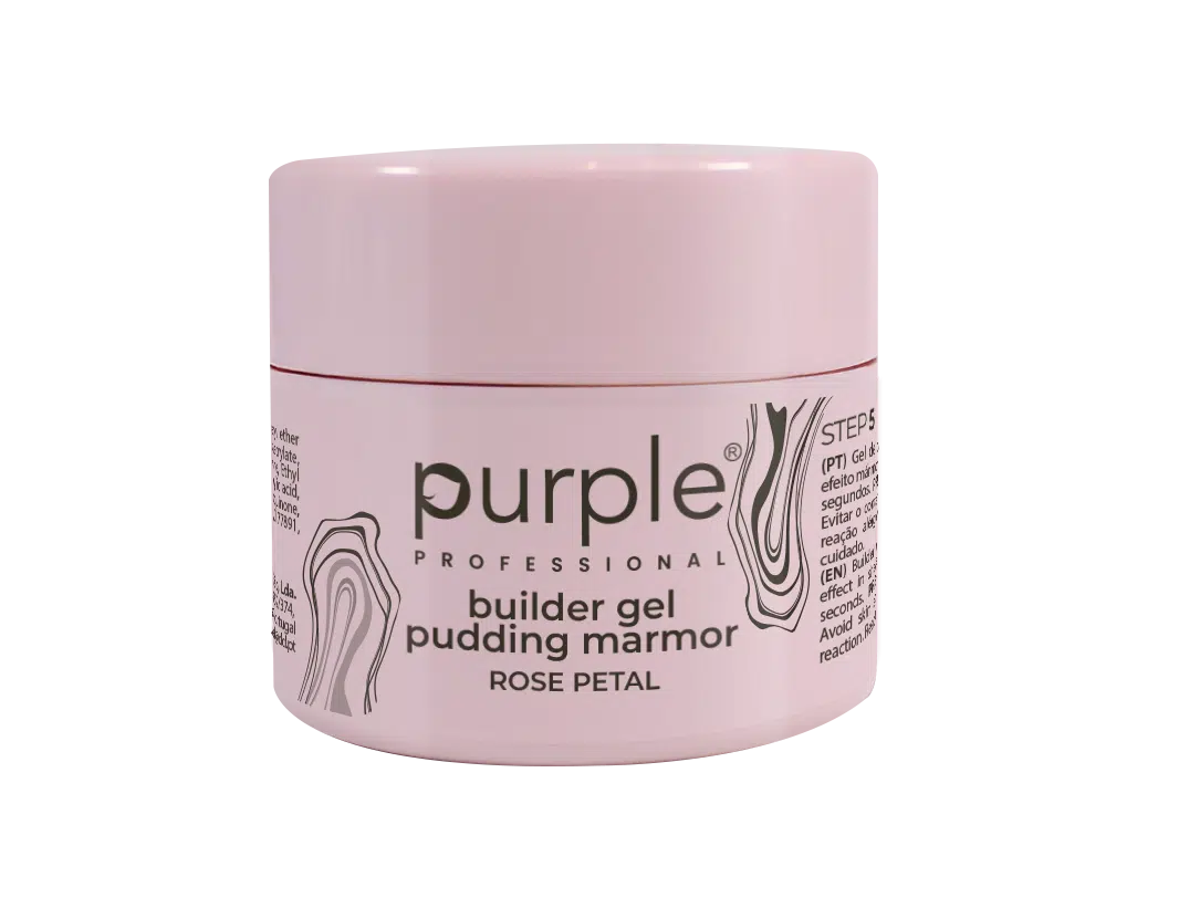P2776-1-1 Purple Professional Builder Gel Pudding Marmor Rose Petal 15g (P2776) - Afbeelding 1