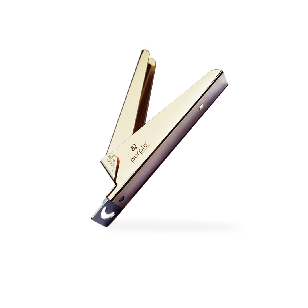 P302-1-1 Purple Professional Tip Cutter Luxury Rose Gold (P302) - Afbeelding 1