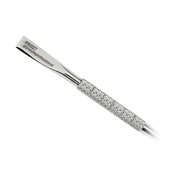Purple Professional Premium Cuticle Pusher 11 130mm - Japanese Stainless Steel (P5027) - close-up