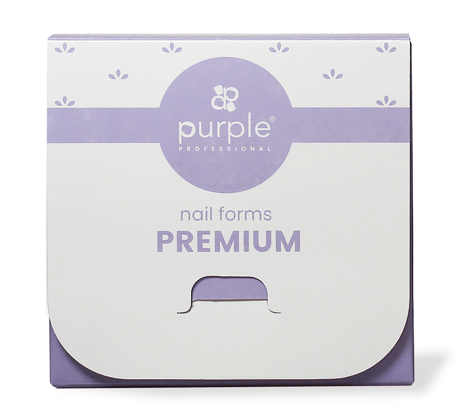 P968-1-1 Purple Professional Nail Forms Premium Box (100 uni) (P968) - Afbeelding 1