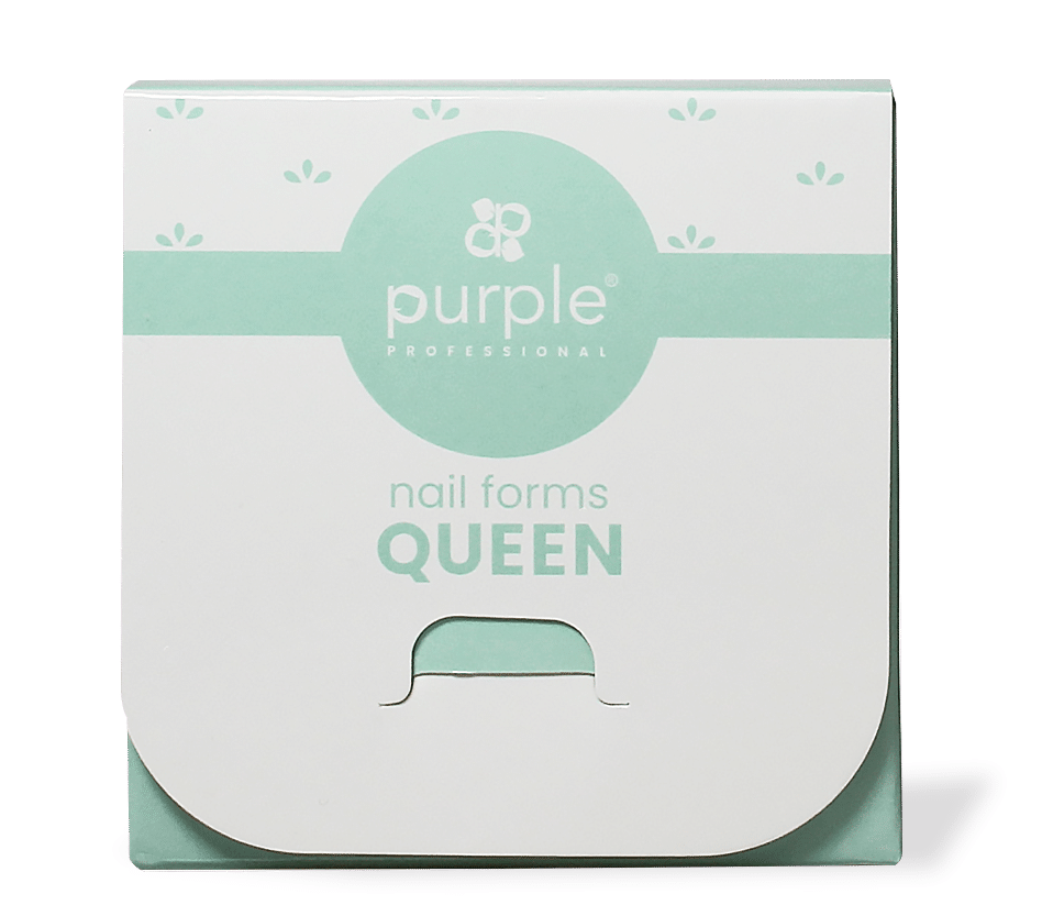 P969-1-1 Purple Professional Nail Forms Queen Box (100 uni) (P969) - Afbeelding 1